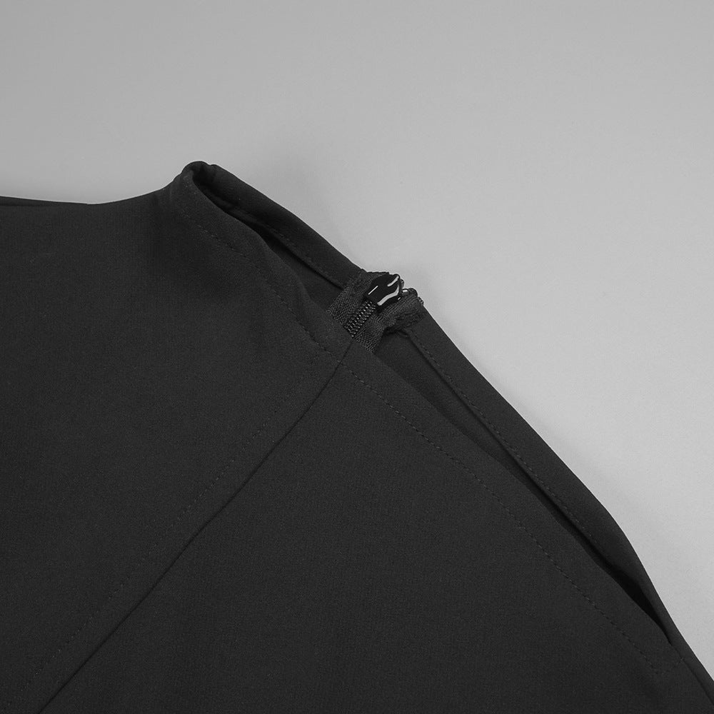 Robe Maxi Ajustée Sans Manches Minimaliste (MS382)
