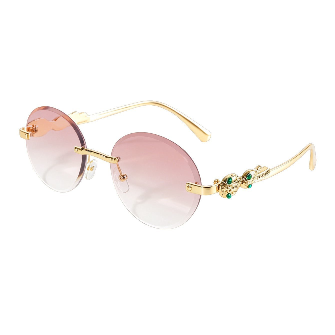 Lunettes de soleil ovales sans monture vintage (MAC446)