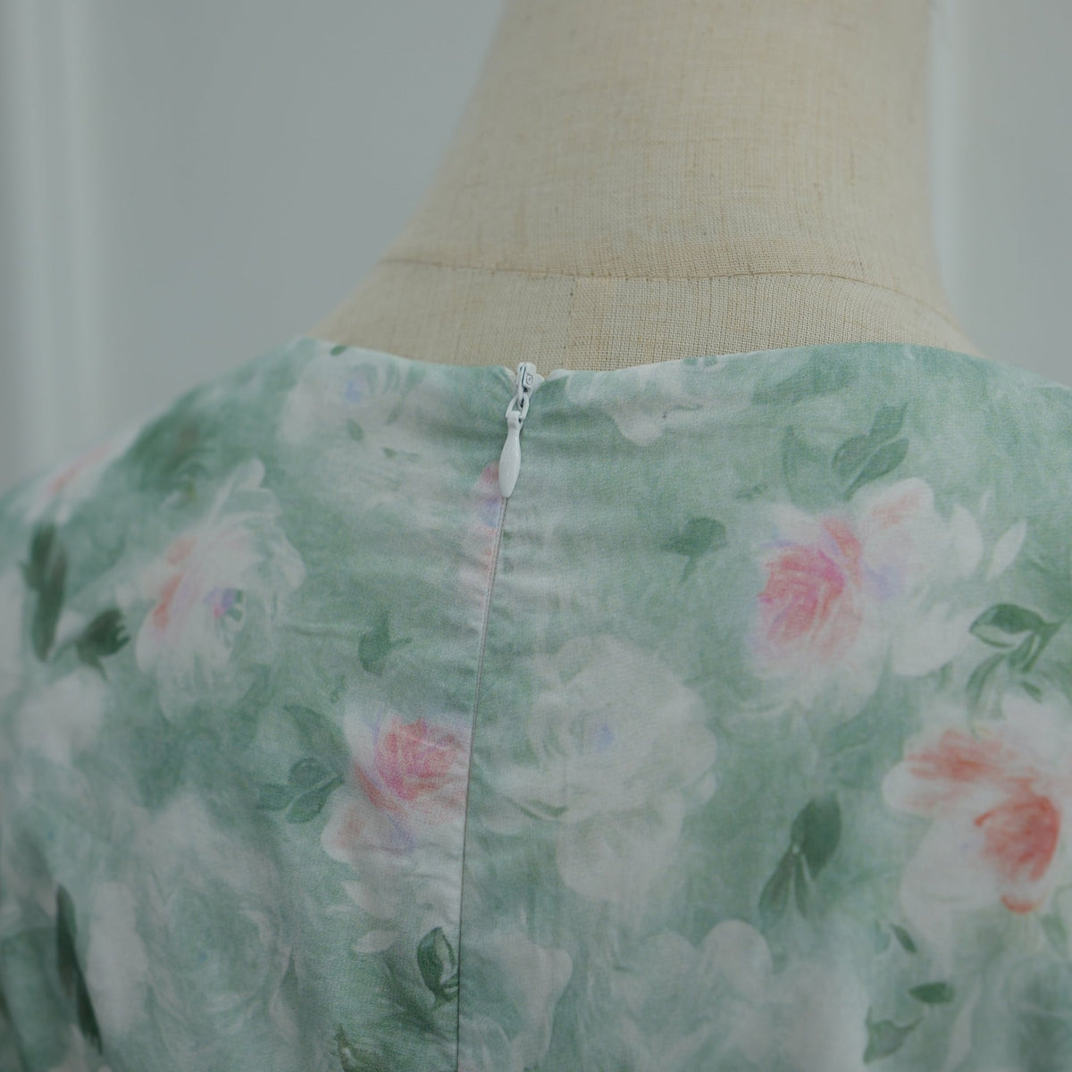Robe Maxi à Manches Évasées Imprimé Floral Aquarelle (MS516)