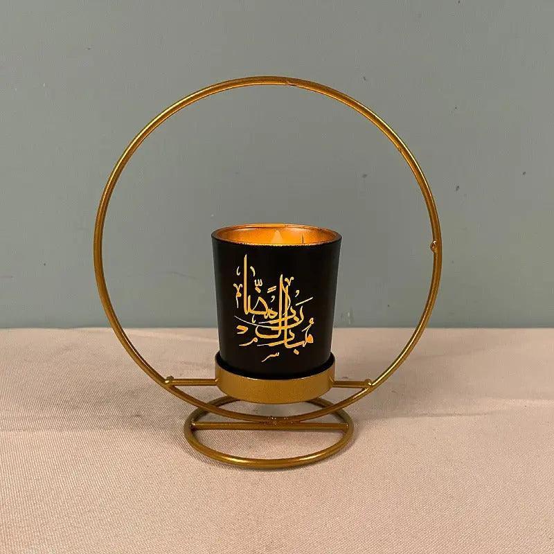 Bougeoir en fer MR041 lampe lune étoile, décoration ramadan