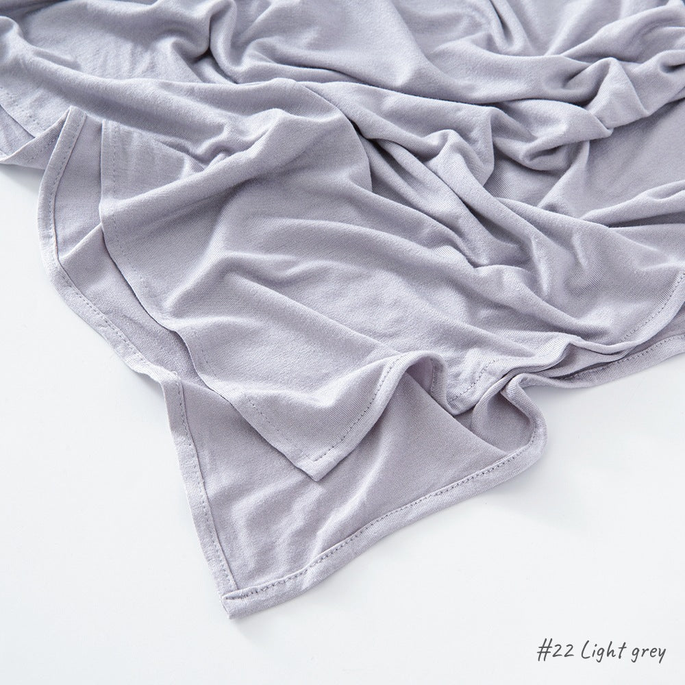 Hijab en Coton Mercerisé Jersey Bouclé Angle Droit, Haute Qualité, Respirant (MH068)