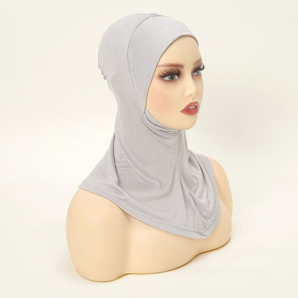 Bonnet sous-hijab en coton mercerisé premium simple couche de luxe, avec protection du menton (MH117)