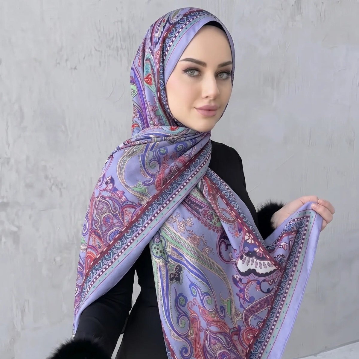 Écharpe hijab imprimée (MH239)
