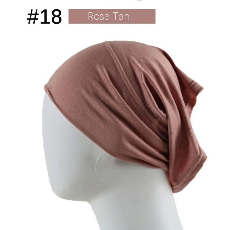 Bonnet Hijab en Coton Mercerisé | Bonnet Tube Extensible (MH198)