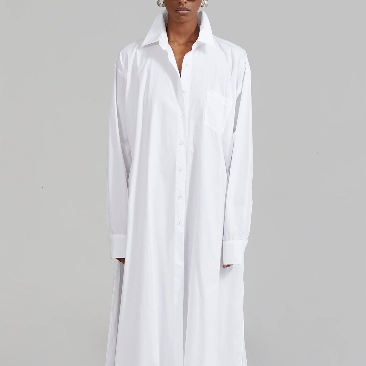 Robe-chemise oversize avec fentes latérales (MS332)