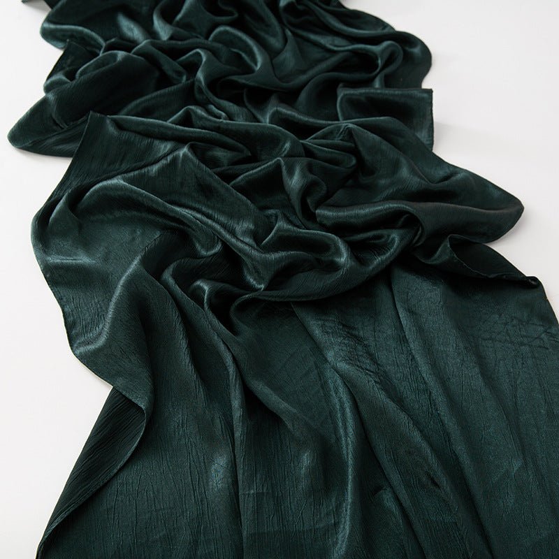 MH065 Satin Imitation Soie Froissé Brillant Écorce