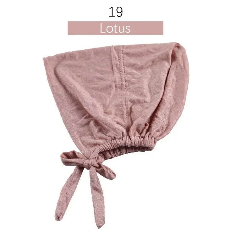 Sous-bonnet ajustable en coton stretch à nouer | Bonnet hijab (MH200)