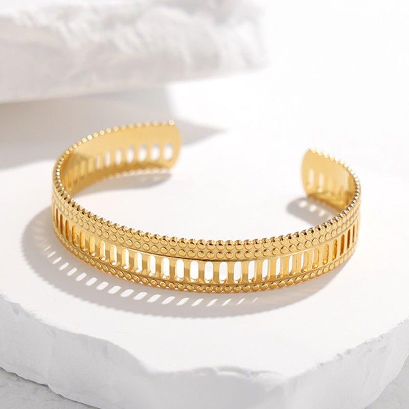 Bracelet ajustable MAC143 en acier titane, couleur inaltérable