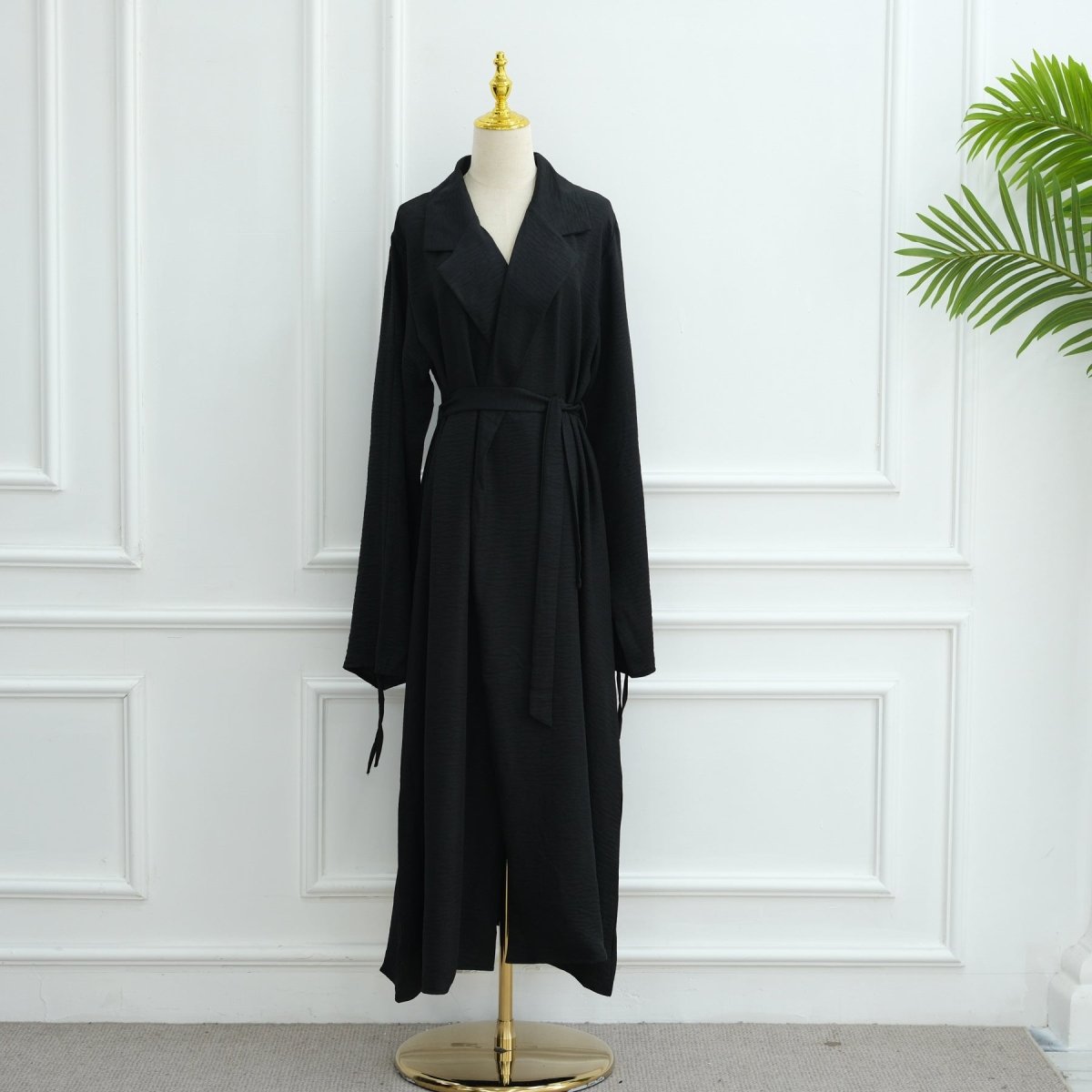 Blazer Cardigan ajusté à manches froncées | Veste ouverte en mélange de sergé (MOA246)