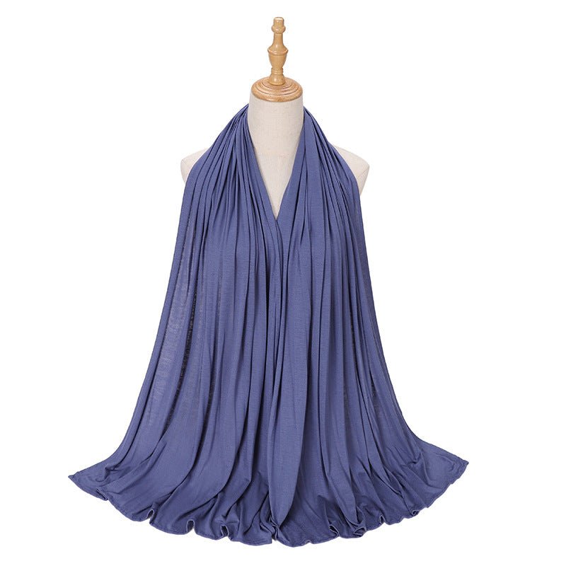 Hijab Premium Style Bohème en Coton Mercerisé Grand Format (MH114)