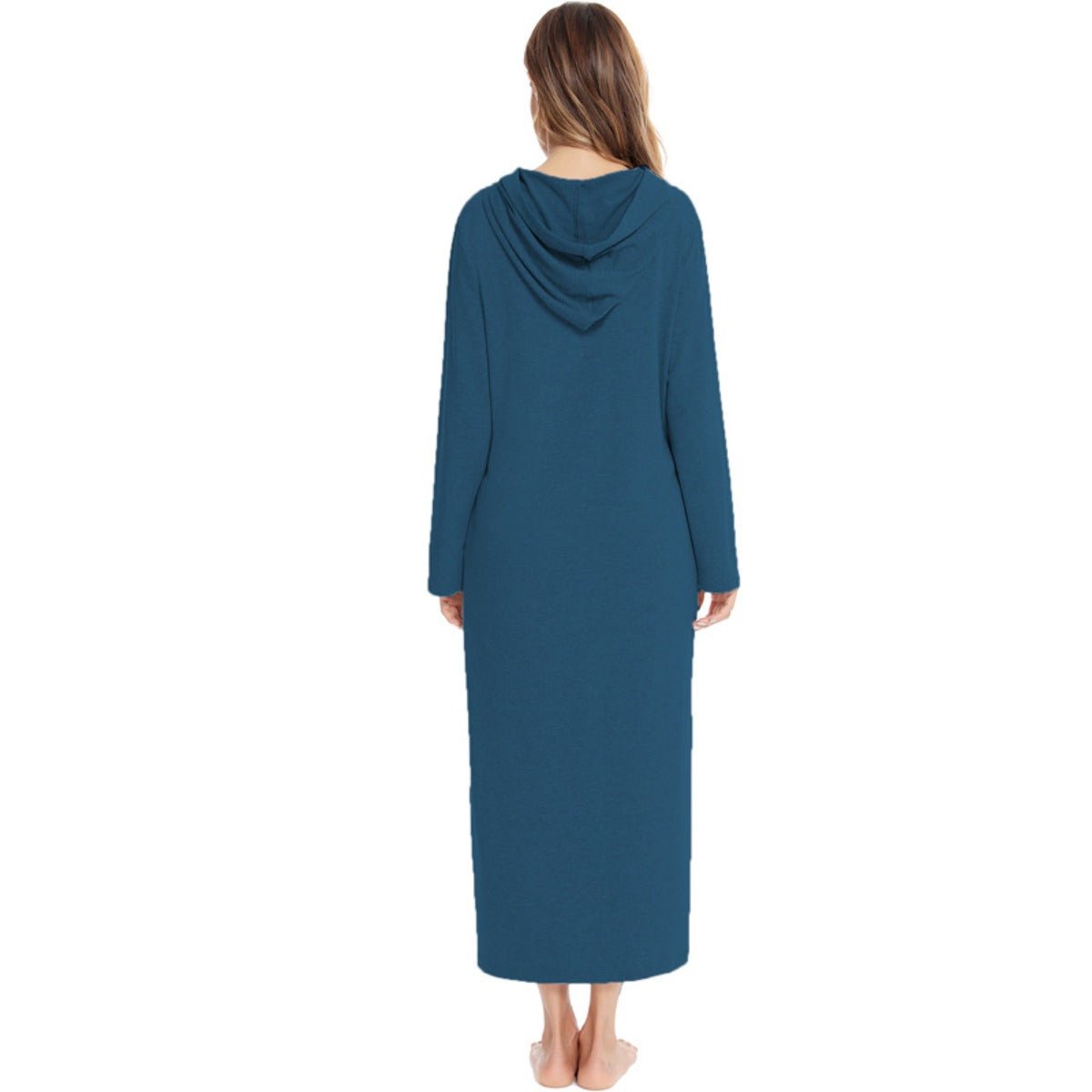 Cardigan long zippé et douillet avec poches | Confort Loungewear (MS110)