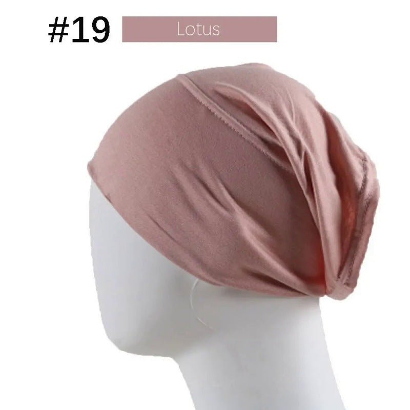 Bonnet Hijab en Coton Mercerisé | Bonnet Tube Extensible (MH198)