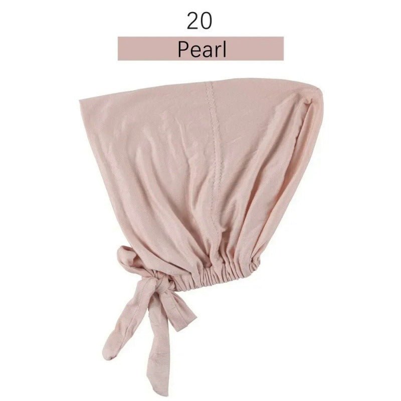 Sous-bonnet ajustable en coton stretch à nouer | Bonnet hijab (MH200)