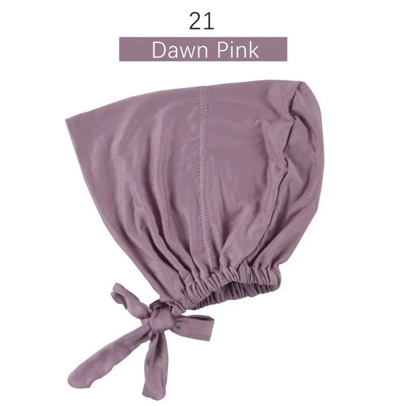 Sous-bonnet ajustable en coton stretch à nouer | Bonnet hijab (MH200)
