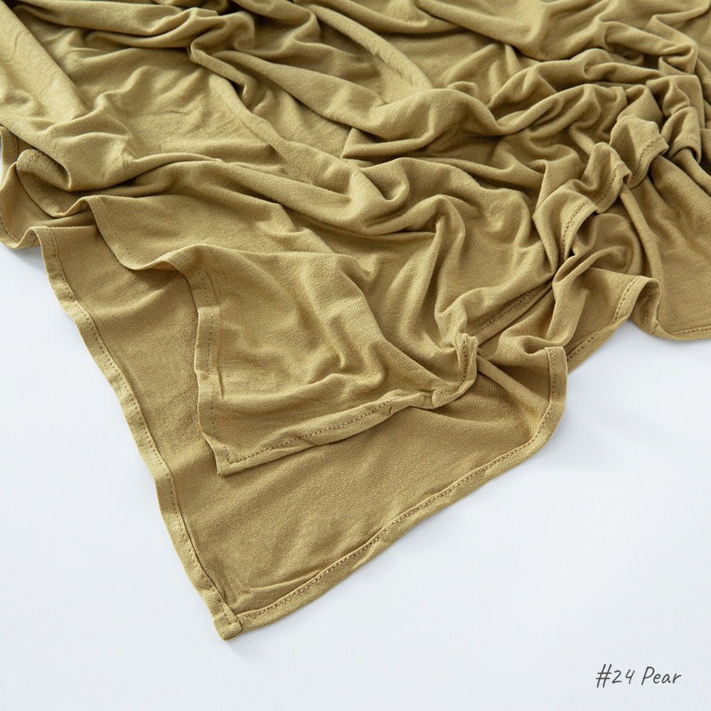 Hijab en Coton Mercerisé Jersey Bouclé Angle Droit, Haute Qualité, Respirant (MH068)