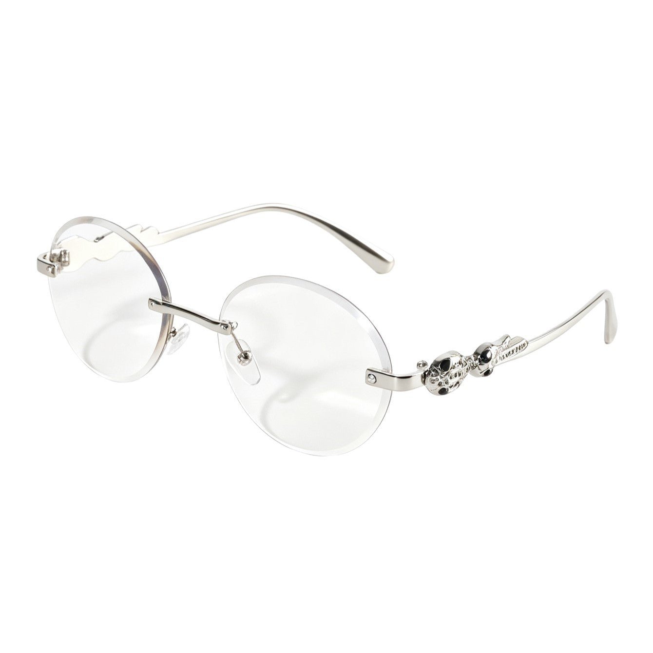 Lunettes de soleil ovales sans monture vintage (MAC446)