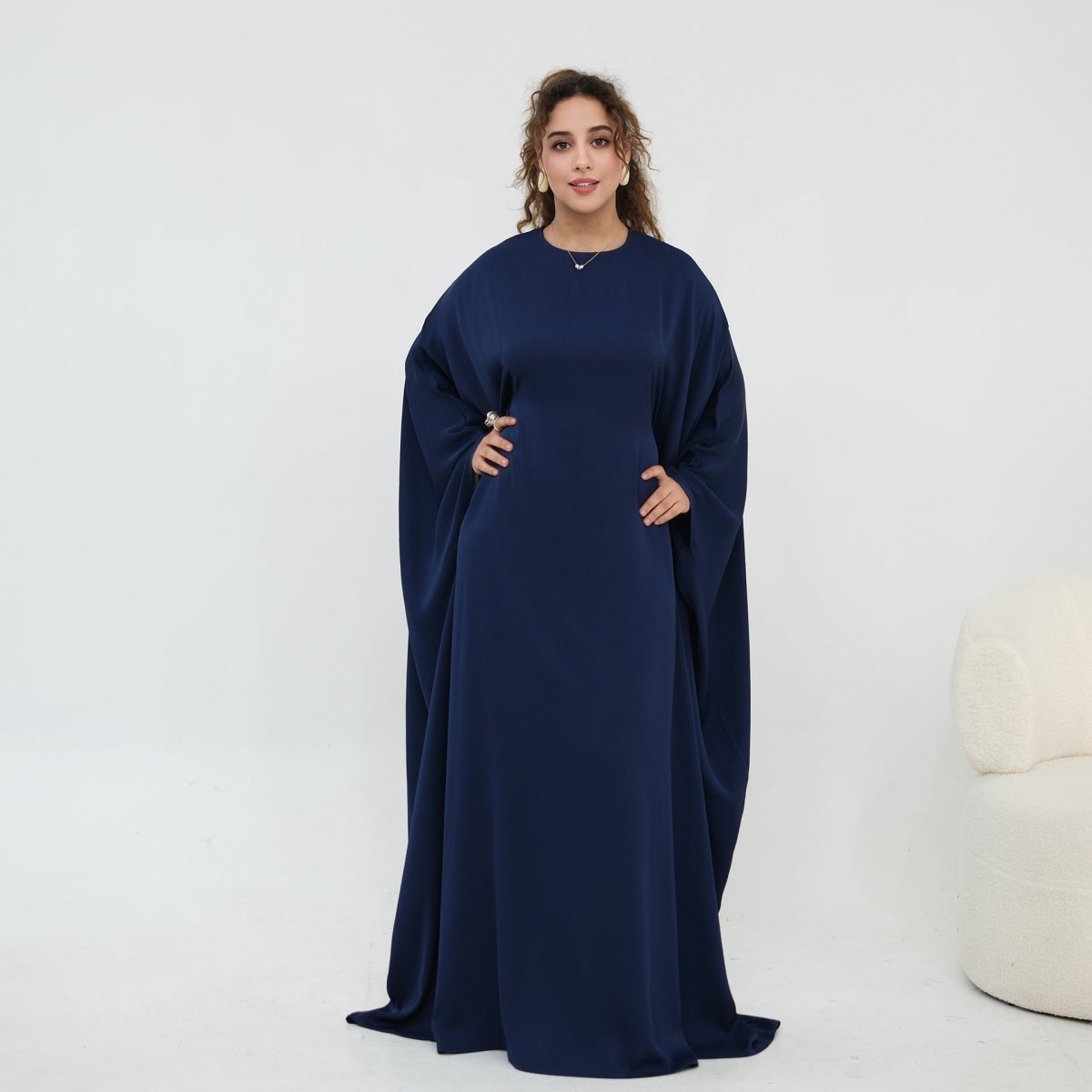 Robe Maxi Nida Crinkle Batwing Sleeve(MA458)
