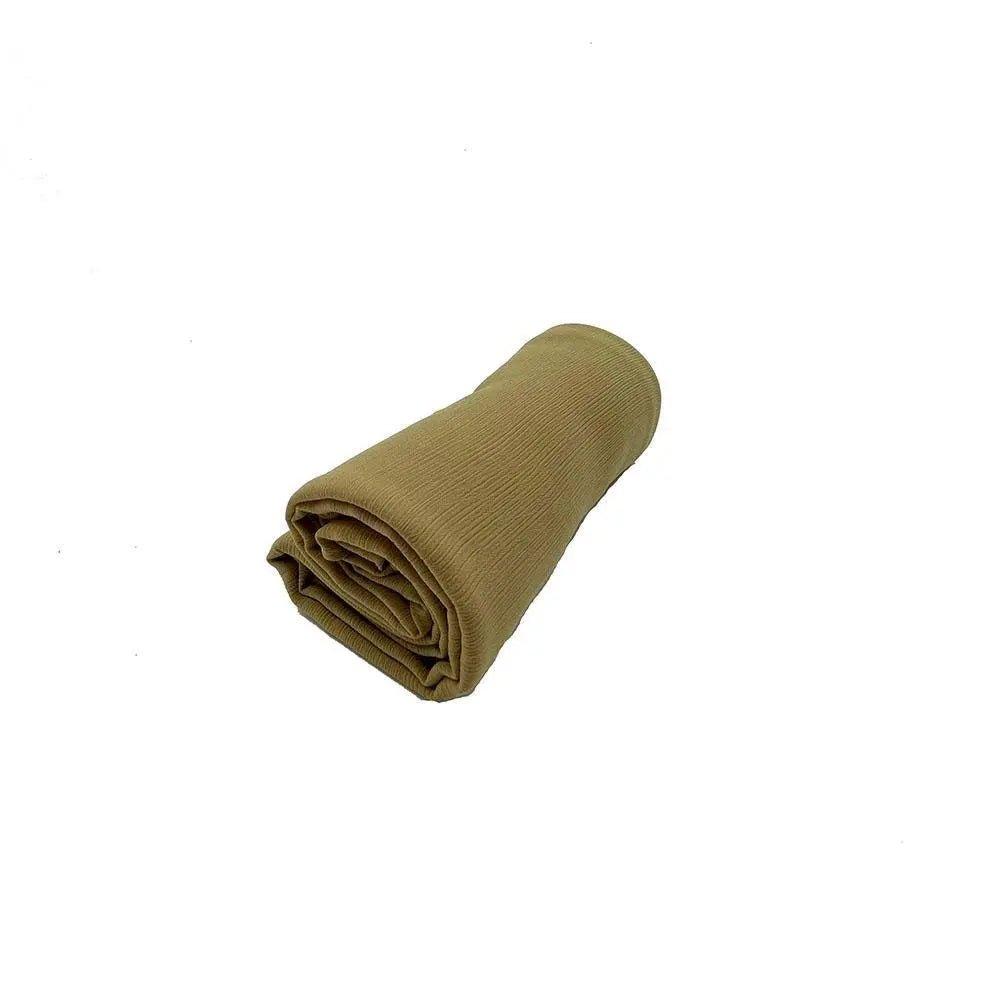 Écharpe Crêpe Hijab Chiffon Froissé pour Femme, Châle à Plis Ondulés (MH003)