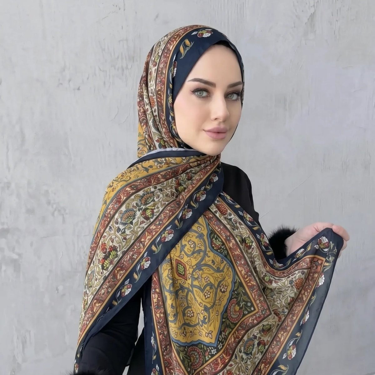 Écharpe hijab imprimée (MH239)