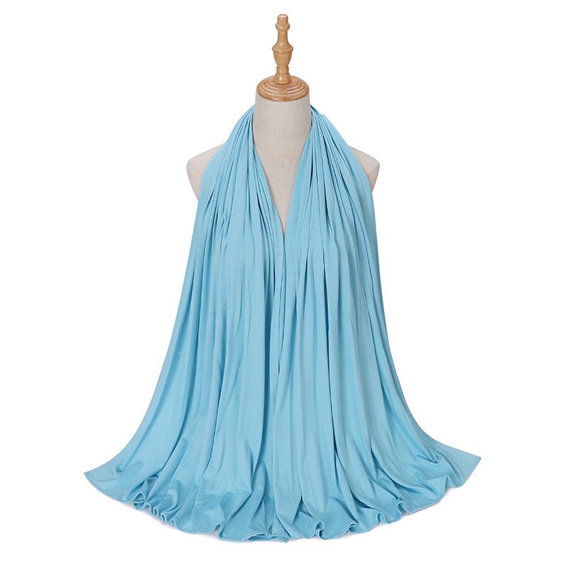 Hijab Premium Style Bohème en Coton Mercerisé Grand Format (MH114)