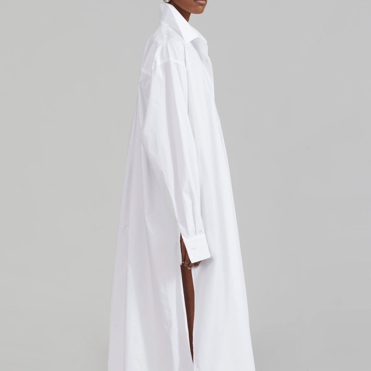 Robe-chemise oversize avec fentes latérales (MS332)