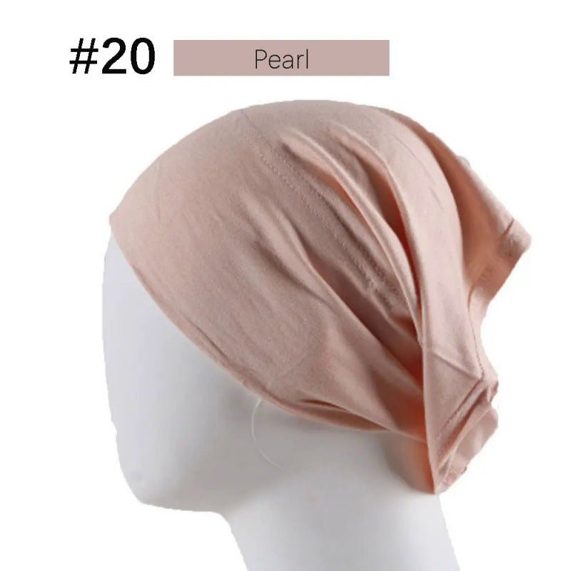 Bonnet Hijab en Coton Mercerisé | Bonnet Tube Extensible (MH198)