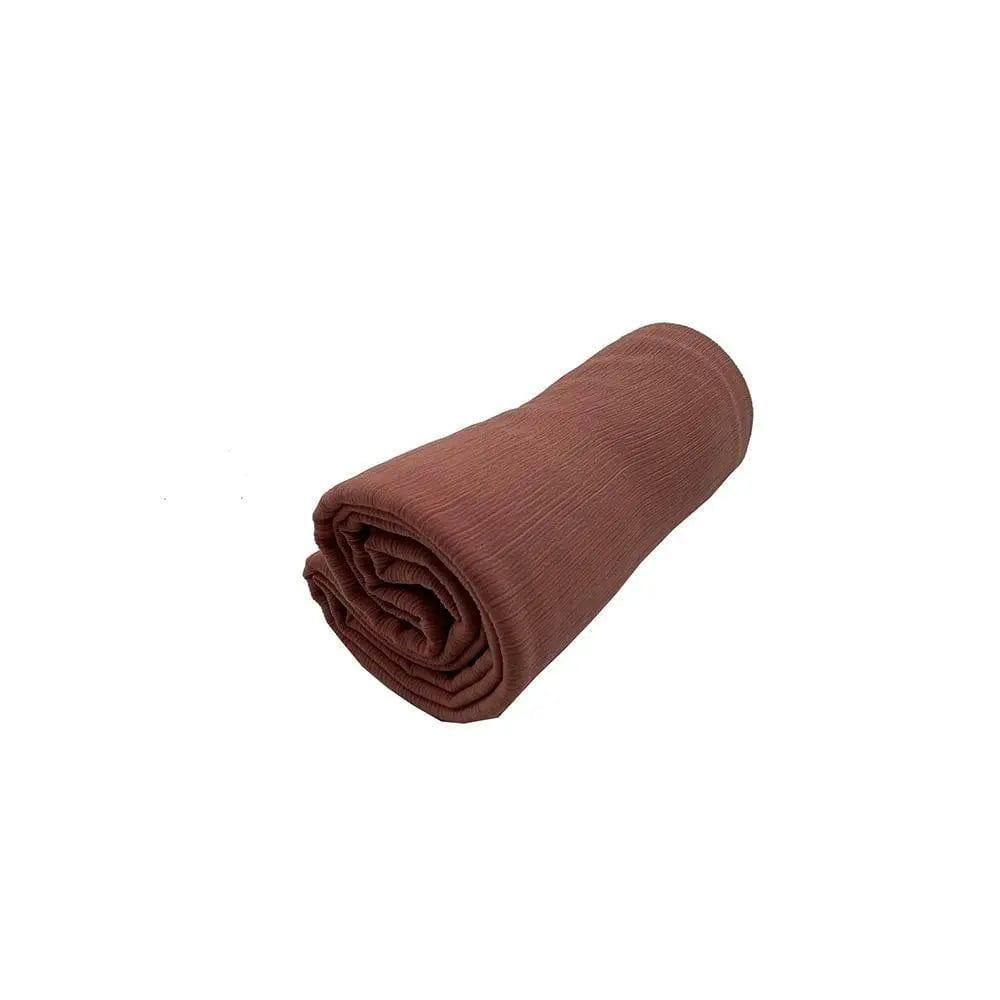 Écharpe Crêpe Hijab Chiffon Froissé pour Femme, Châle à Plis Ondulés (MH003)