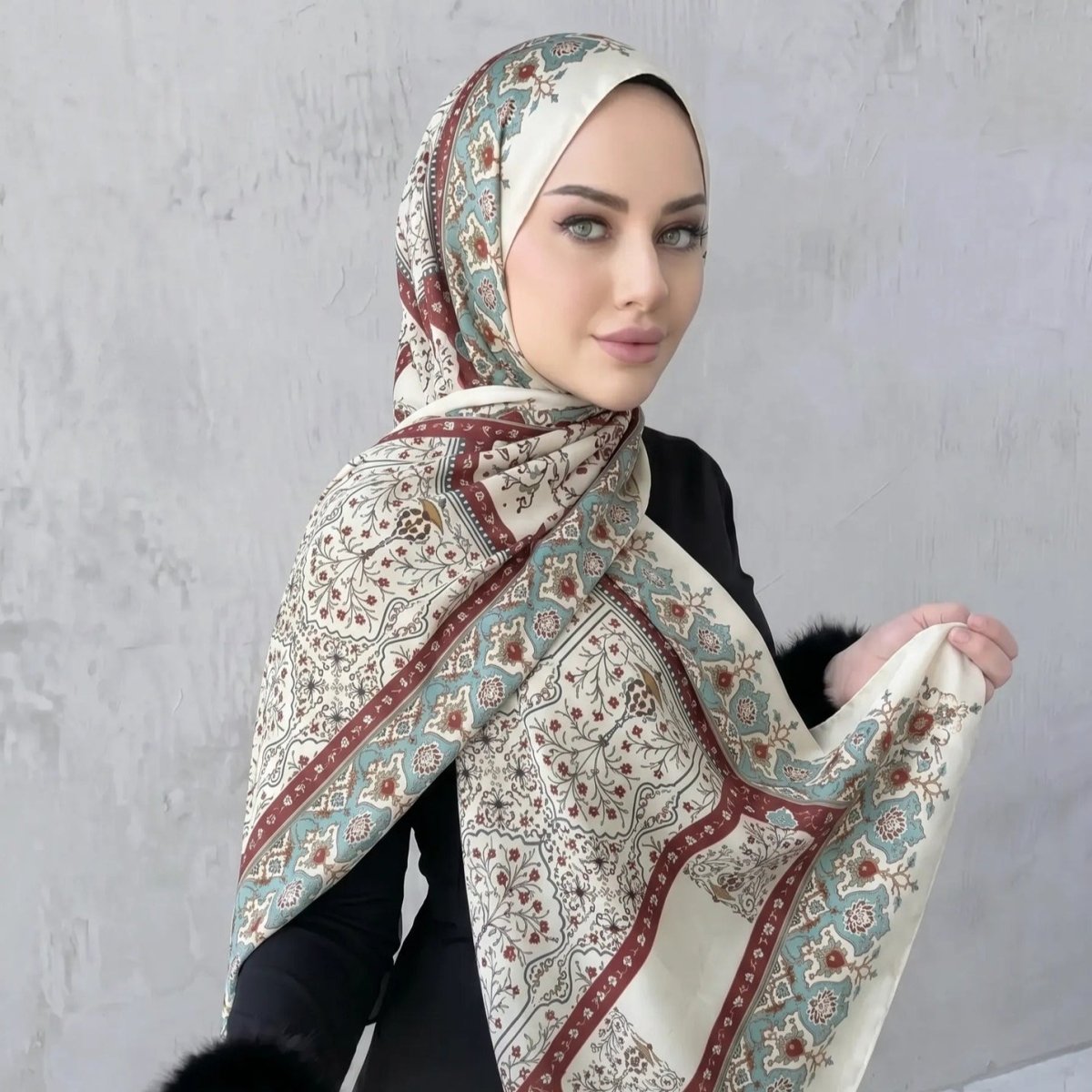 Écharpe hijab imprimée (MH239)