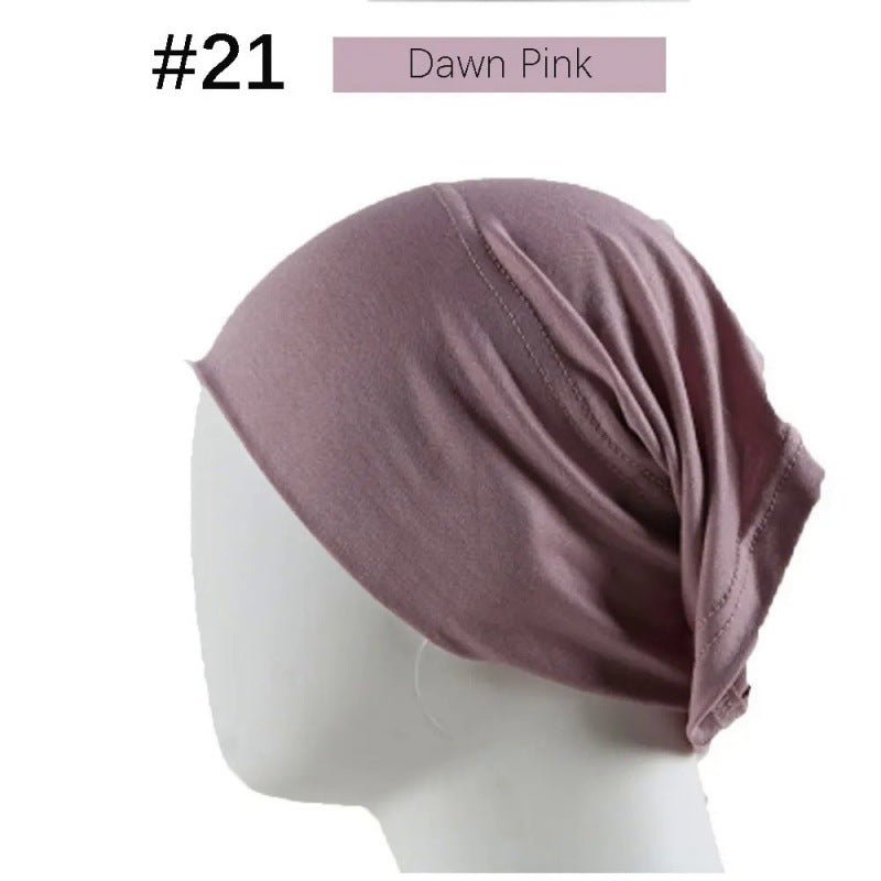 Bonnet Hijab en Coton Mercerisé | Bonnet Tube Extensible (MH198)