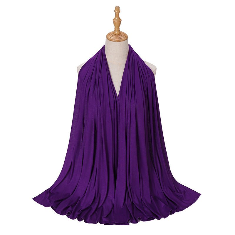Hijab Premium Style Bohème en Coton Mercerisé Grand Format (MH114)