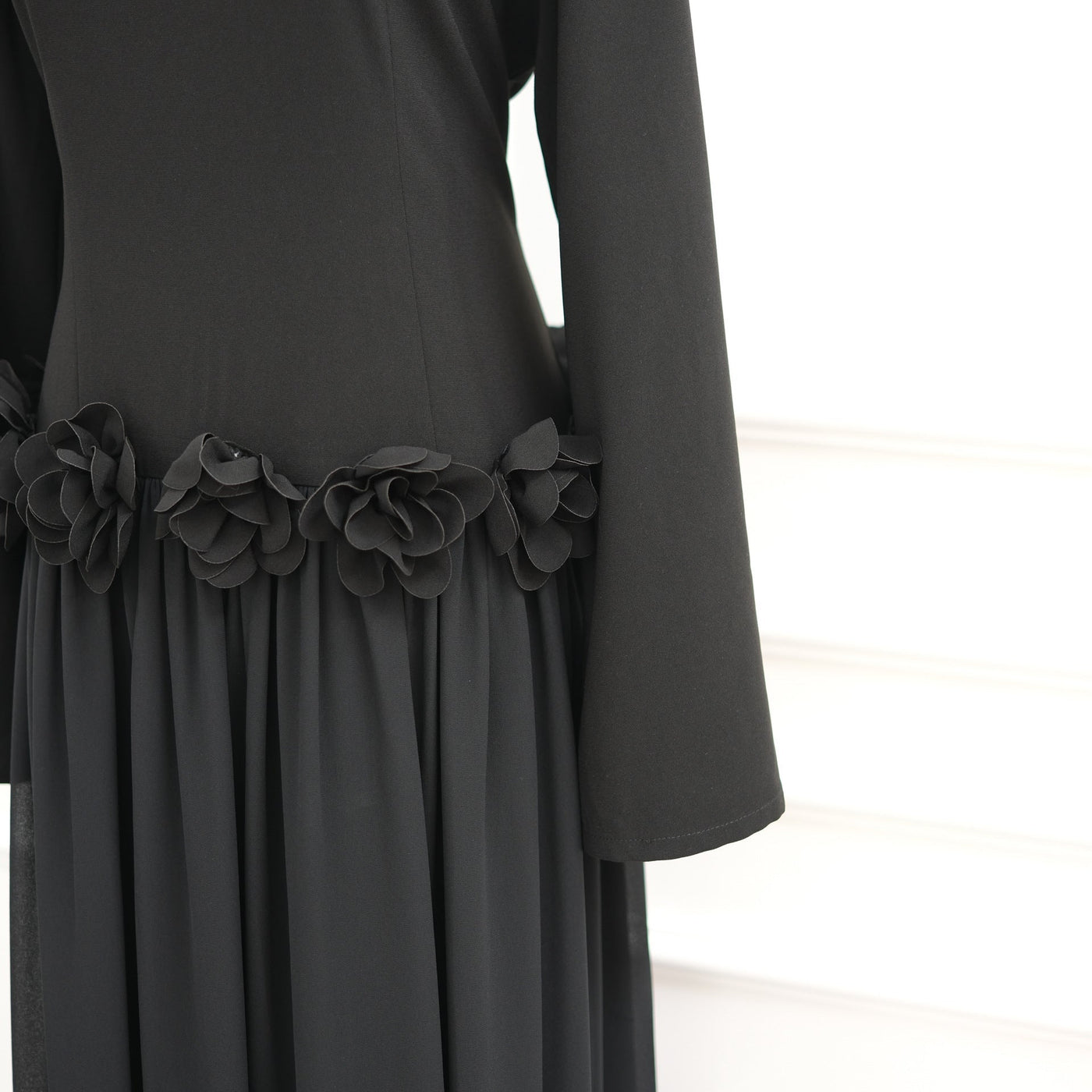 Robe Maxi Ajustée à la Taille 3D Rose(MS515)