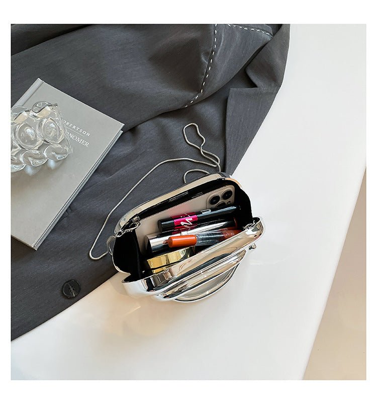 Pochette de soirée en acrylique | Sac de fête avec poignée métallique et chaîne (MAC354)