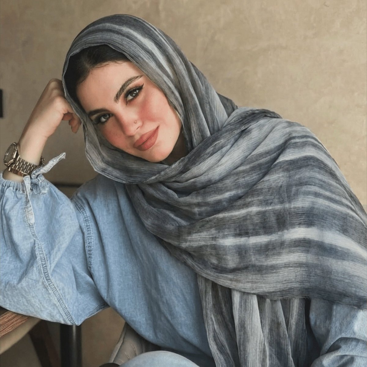 Écharpe Tie-Dye Dégradé en Rayonne | Hijab Dégradé en Rayonne (MH216)