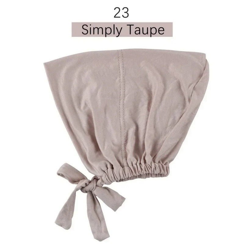 Sous-bonnet ajustable en coton stretch à nouer | Bonnet hijab (MH200)