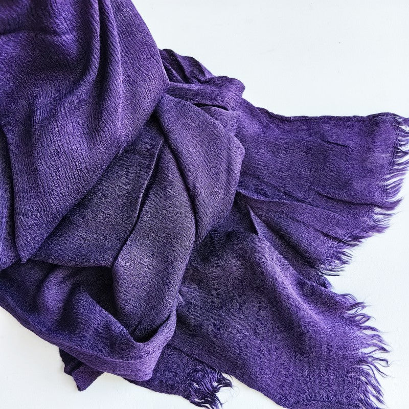 Hijab en coton à pompons | Hijab en crêpe à pompons (MH086)