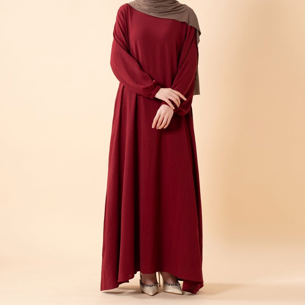 Robe Maxi Fluide Essentielle en Crêpe avec Poches (MA385)