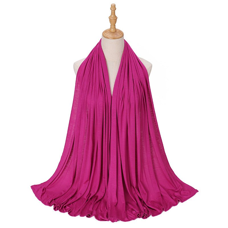 Hijab Premium Style Bohème en Coton Mercerisé Grand Format (MH114)