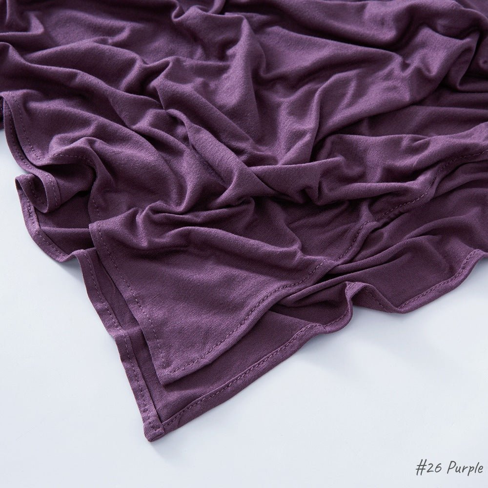 Hijab en Coton Mercerisé Jersey Bouclé Angle Droit, Haute Qualité, Respirant (MH068)