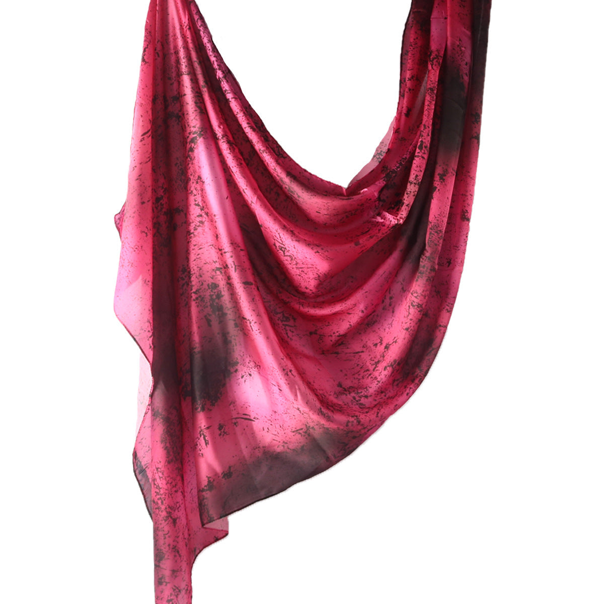 Foulard Hijab en Soie Imprimé Marbre (MH209)