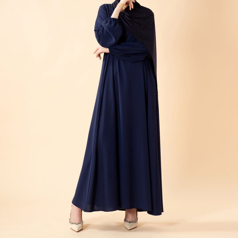 Abaya coupe parapluie essentielle premium à poches polyvalentes (MA113)