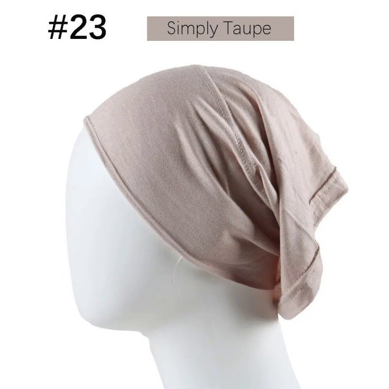 Bonnet Hijab en Coton Mercerisé | Bonnet Tube Extensible (MH198)