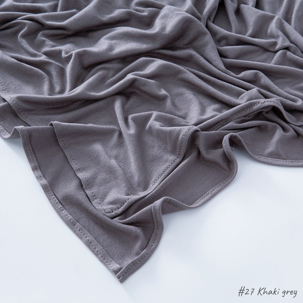 Hijab en Coton Mercerisé Jersey Bouclé Angle Droit, Haute Qualité, Respirant (MH068)