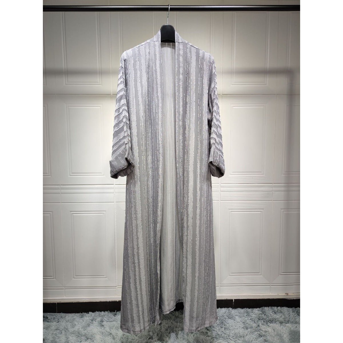 Cardigan Abaya Tricoté Vintage | Veste Longue Ouverte Modeste pour Femme (MOA217)