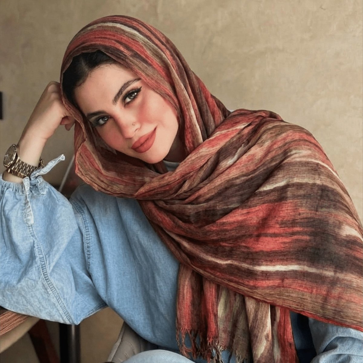 Écharpe Tie-Dye Dégradé en Rayonne | Hijab Dégradé en Rayonne (MH216)