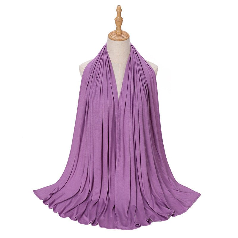 Hijab Premium Style Bohème en Coton Mercerisé Grand Format (MH114)