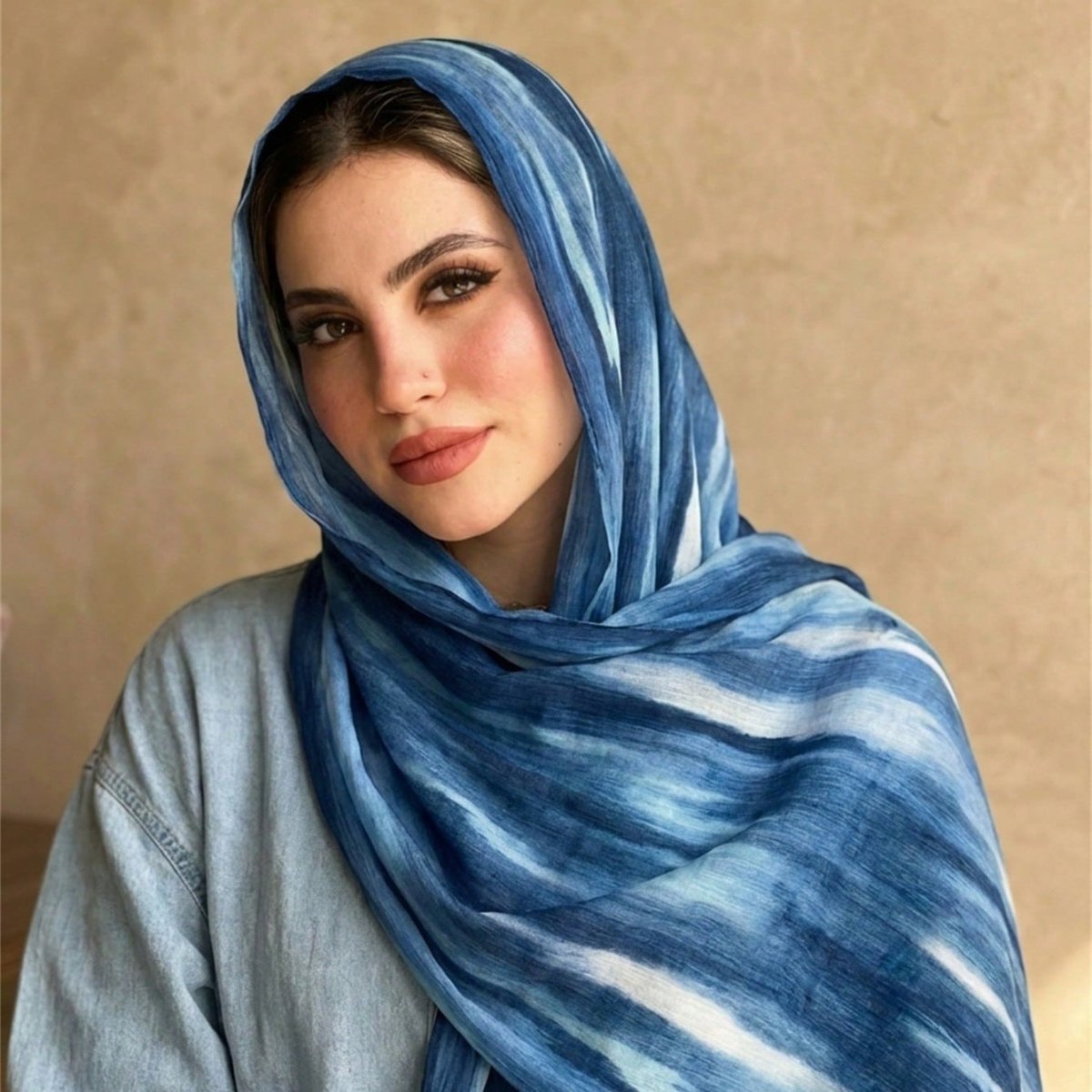 Écharpe Tie-Dye Dégradé en Rayonne | Hijab Dégradé en Rayonne (MH216)