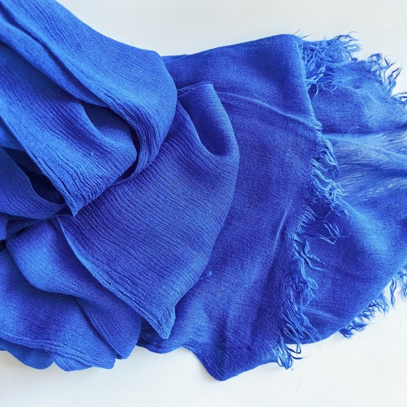 Hijab en coton à pompons | Hijab en crêpe à pompons (MH086)