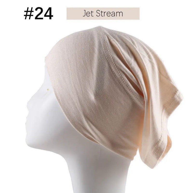 Bonnet Hijab en Coton Mercerisé | Bonnet Tube Extensible (MH198)