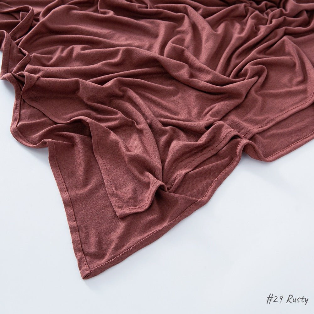 Hijab en Coton Mercerisé Jersey Bouclé Angle Droit, Haute Qualité, Respirant (MH068)