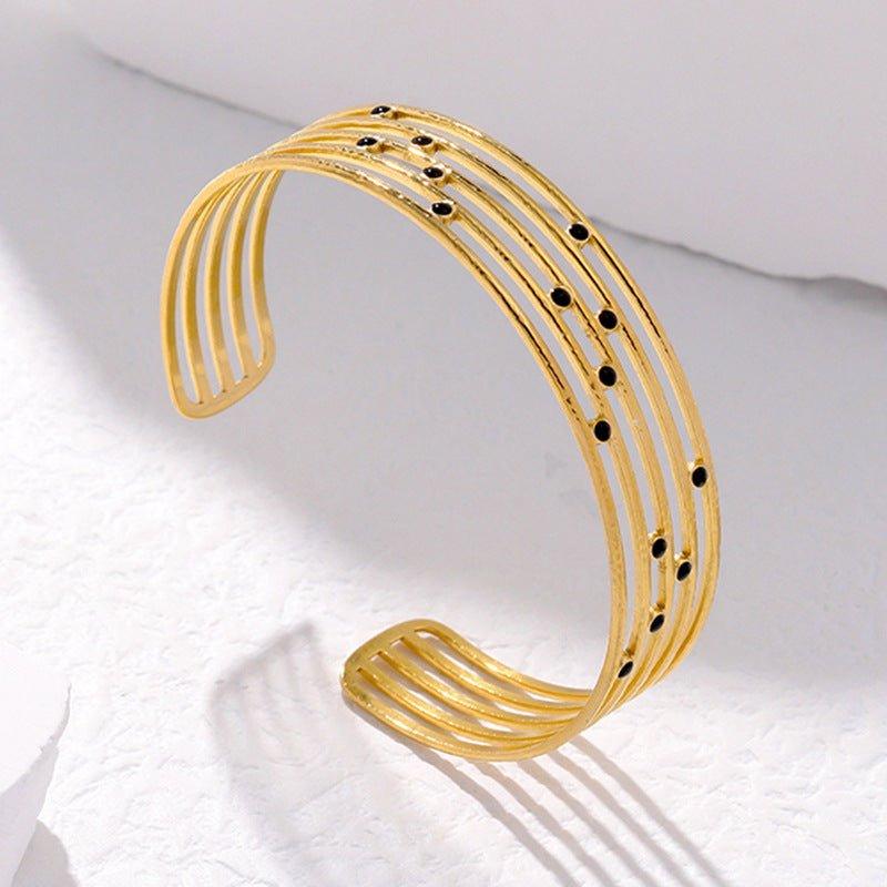 Bracelet ajustable MAC143 en acier titane, couleur inaltérable